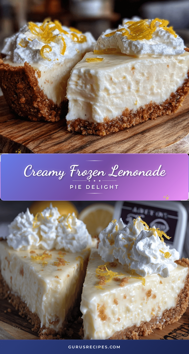 creamy frozen lemonade pie recipe