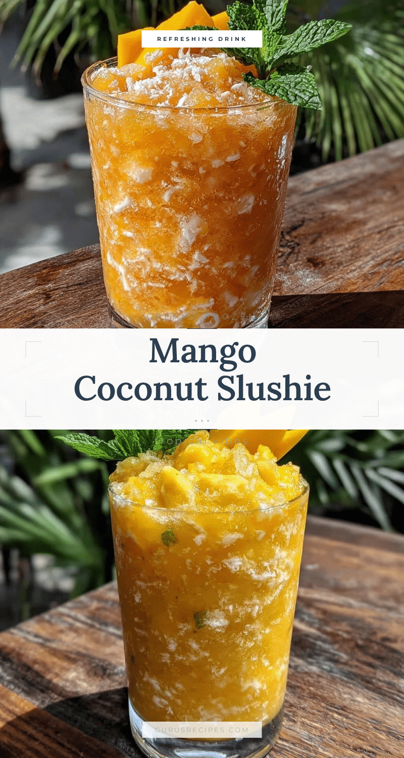 creamy frozen mango coconut slushie recipe