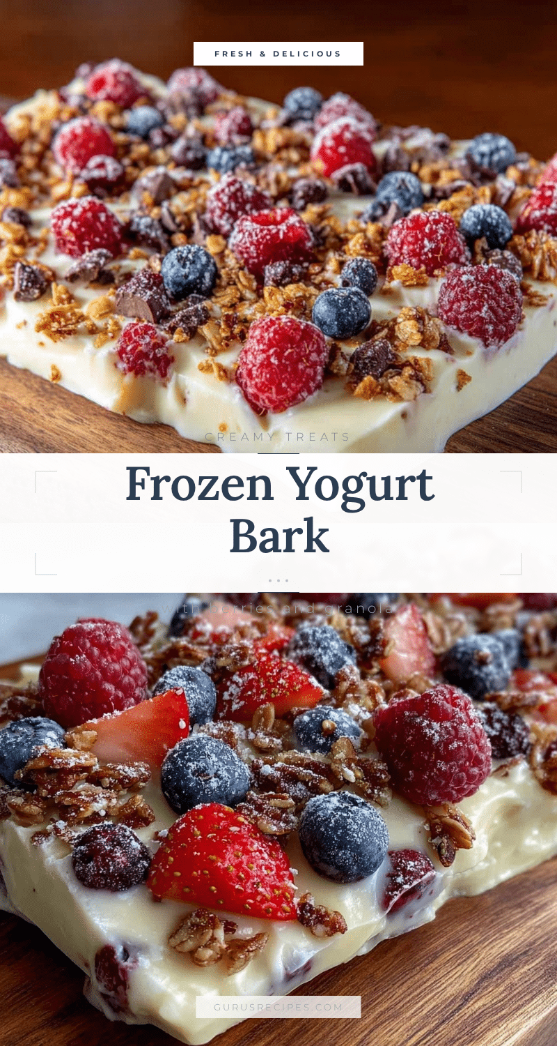 creamy frozen yogurt bark recipe