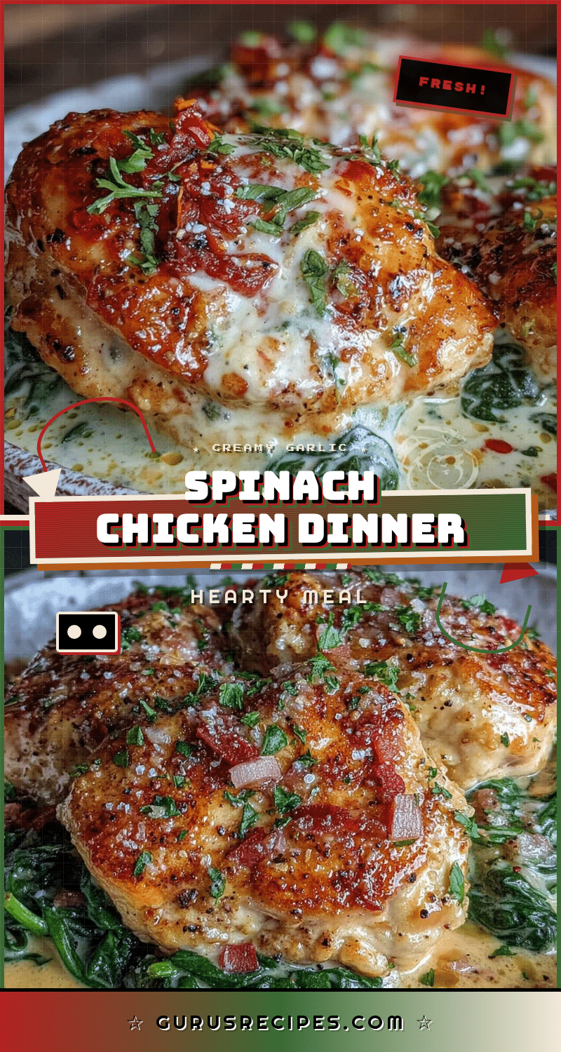 creamy garlic chicken with spinach recipe