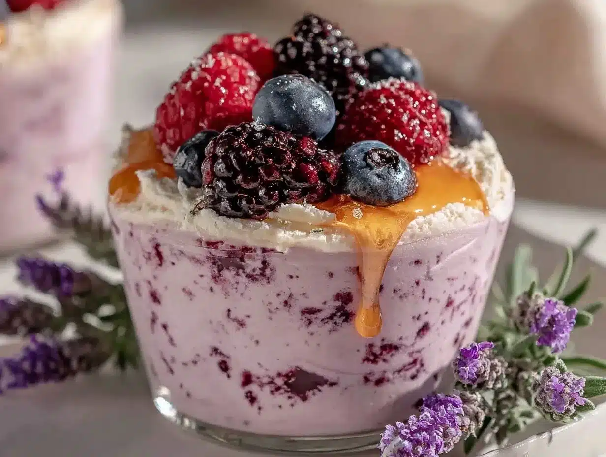 creamy lavender honey panna cotta preparation steps