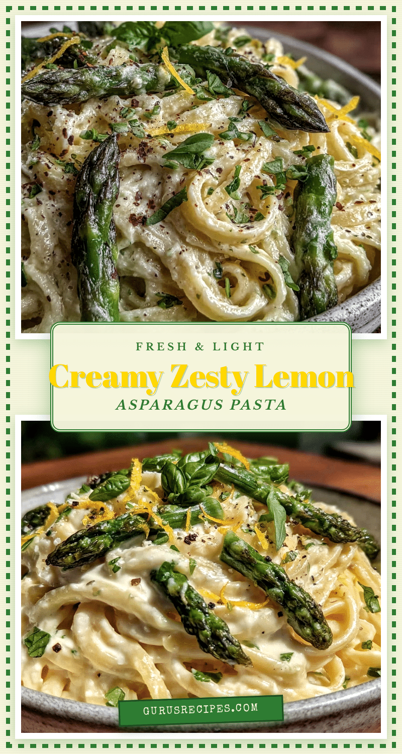 creamy lemon asparagus pasta recipe