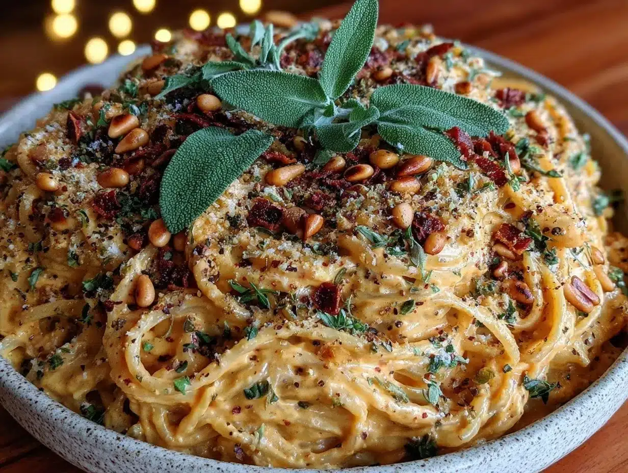 creamy pumpkin sage pasta preparation steps