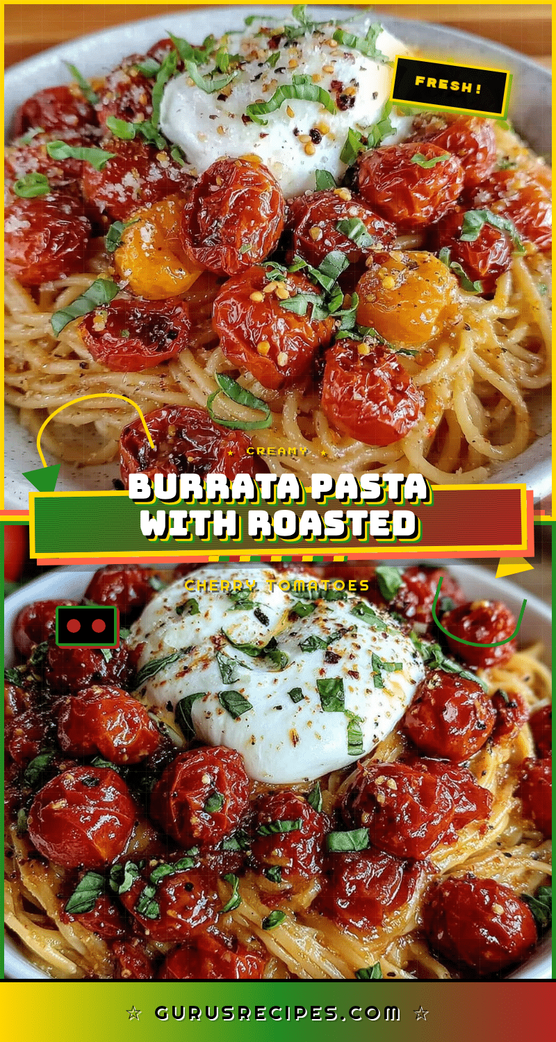 creamy roasted cherry tomato and burrata pasta recipe