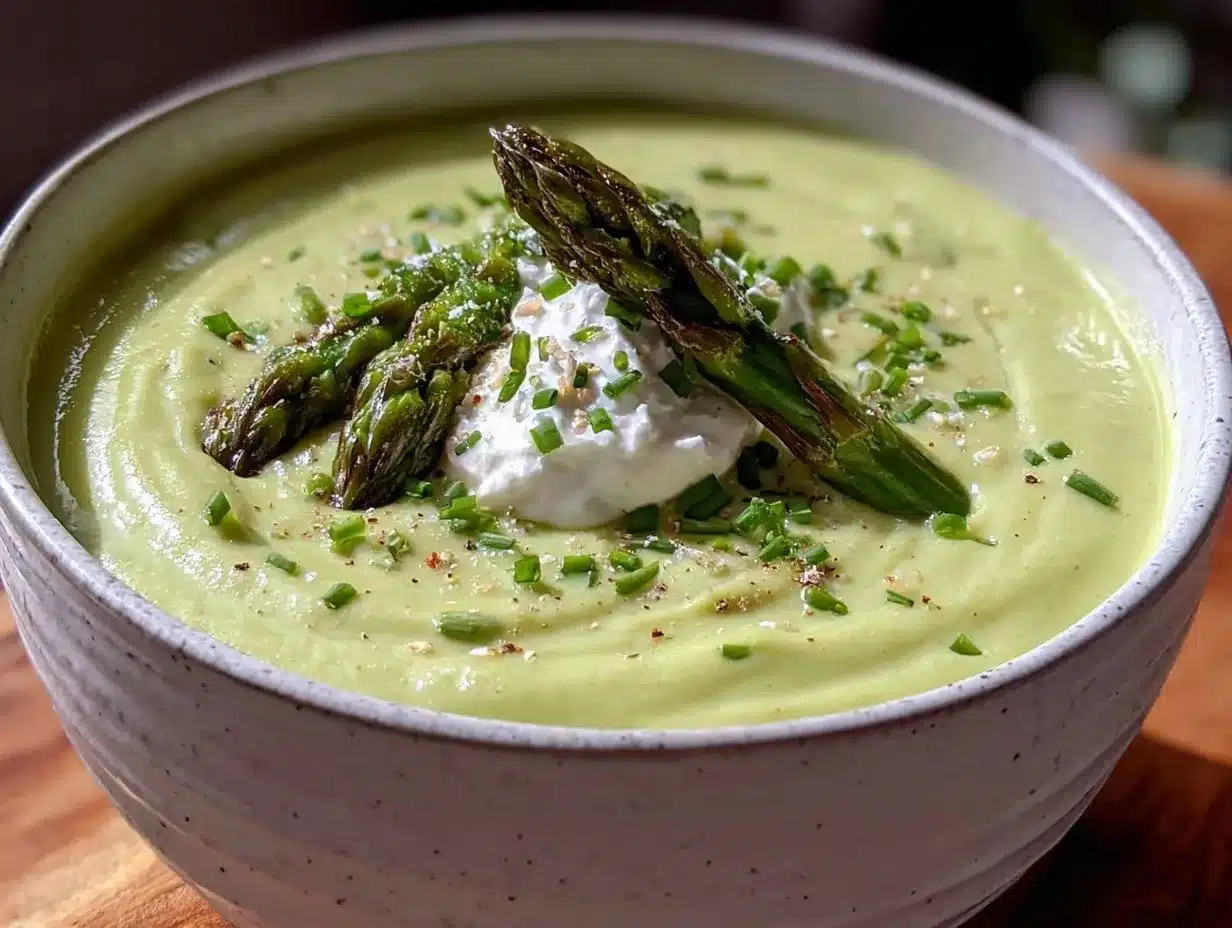 creamy spring asparagus soup preparation steps
