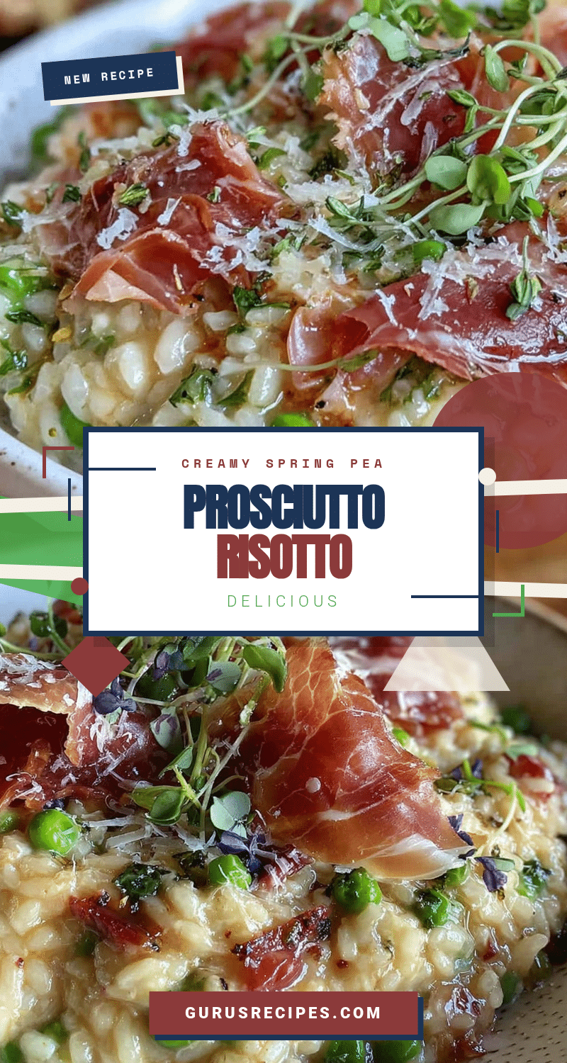 creamy spring pea and prosciutto risotto recipe
