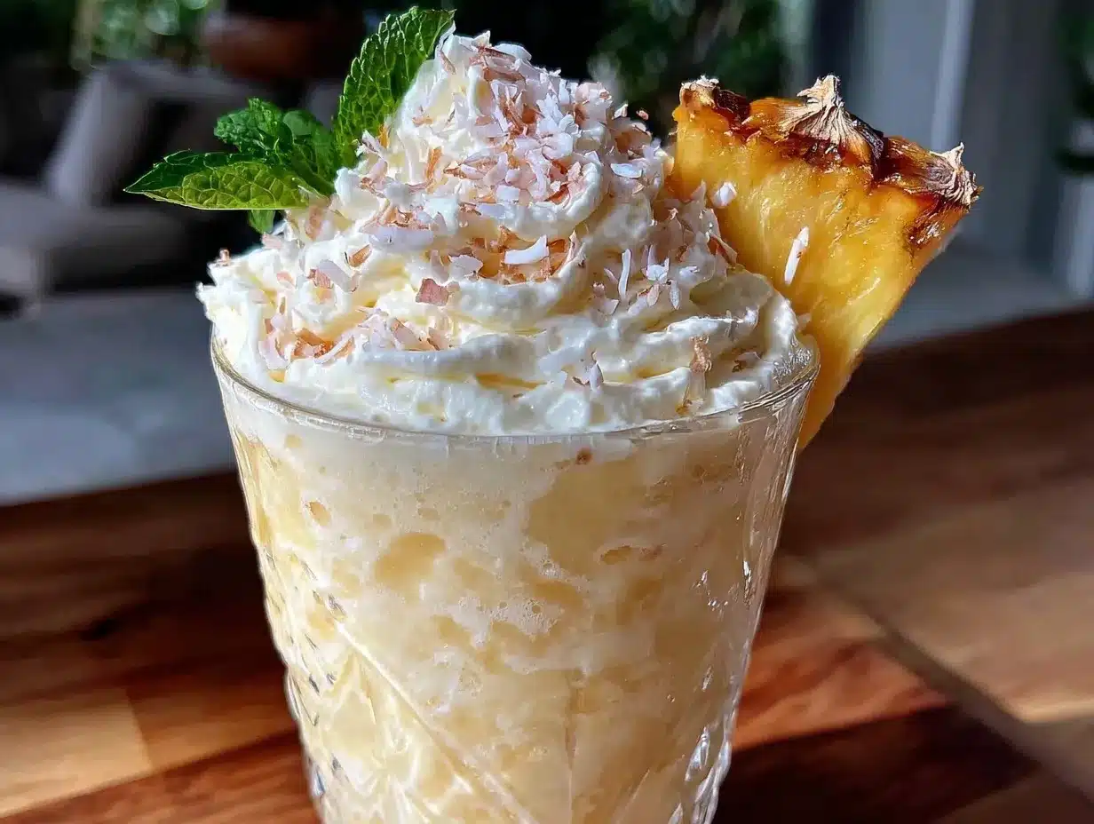 creamy virgin piña colada smoothie preparation steps