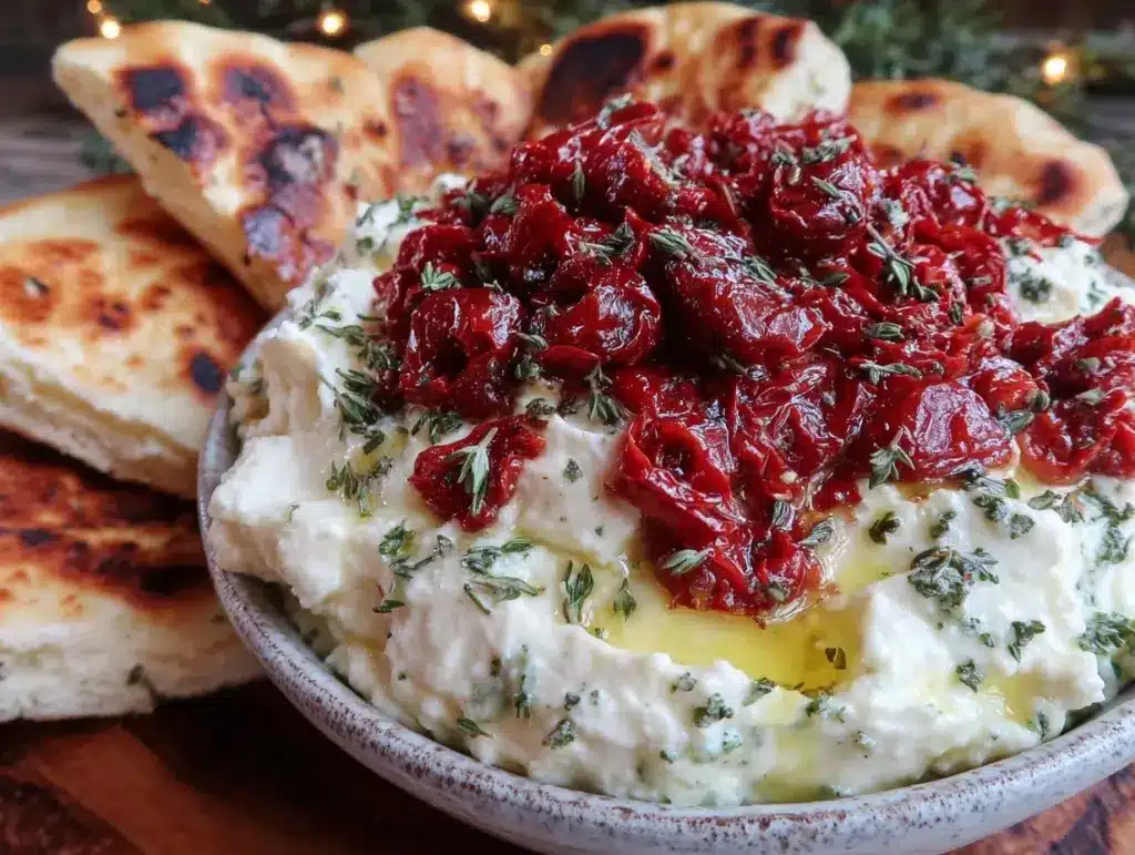 creamy whipped feta dip - featured image