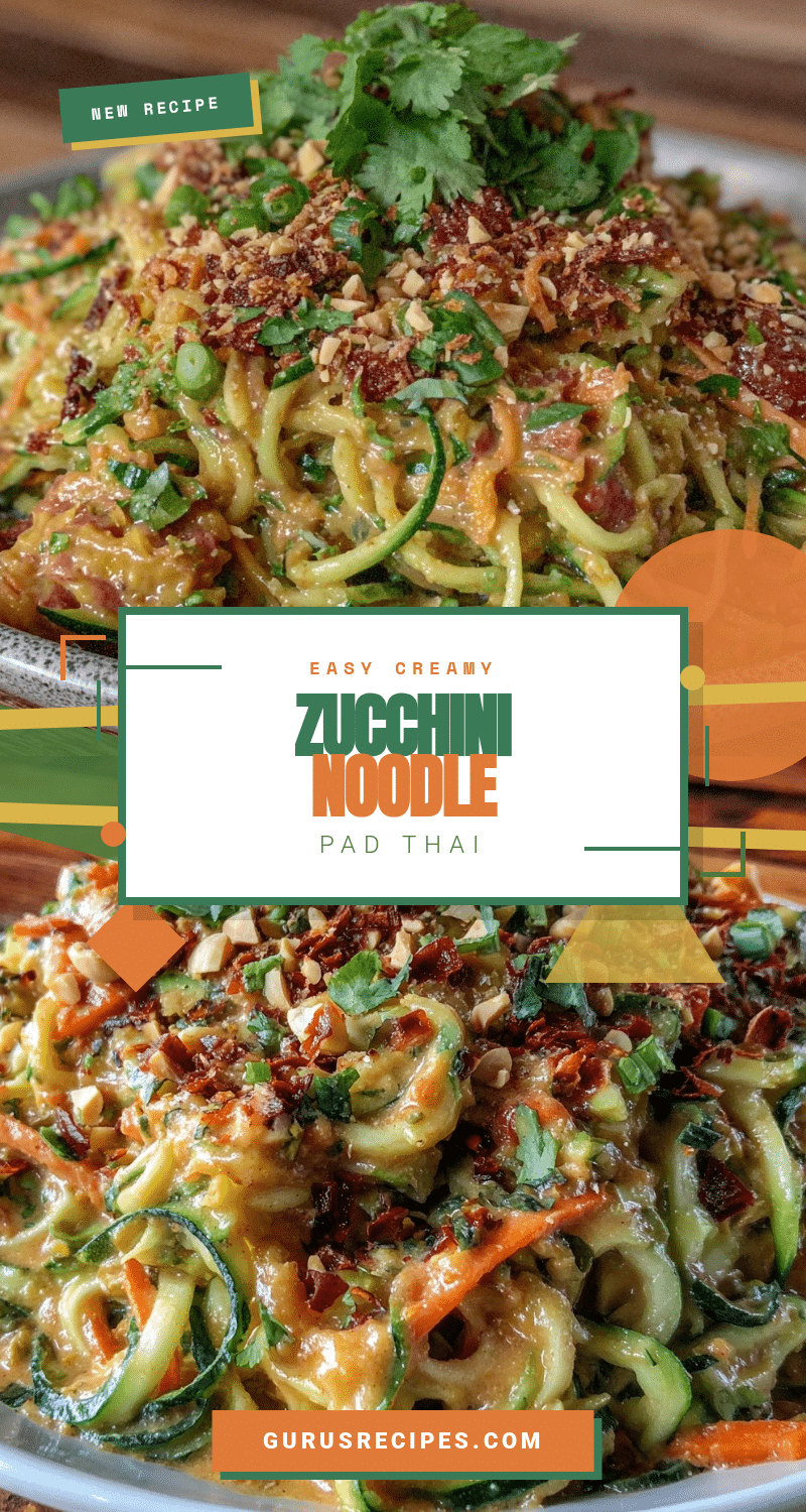 creamy zucchini noodle pad thai recipe