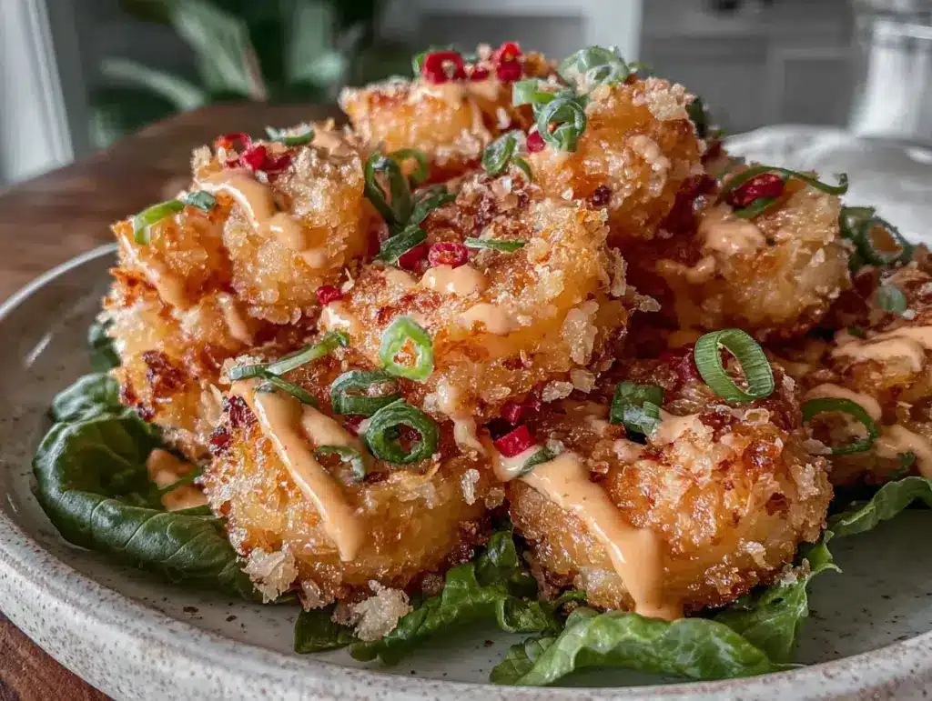 crispy air fryer bang bang shrimp - featured image
