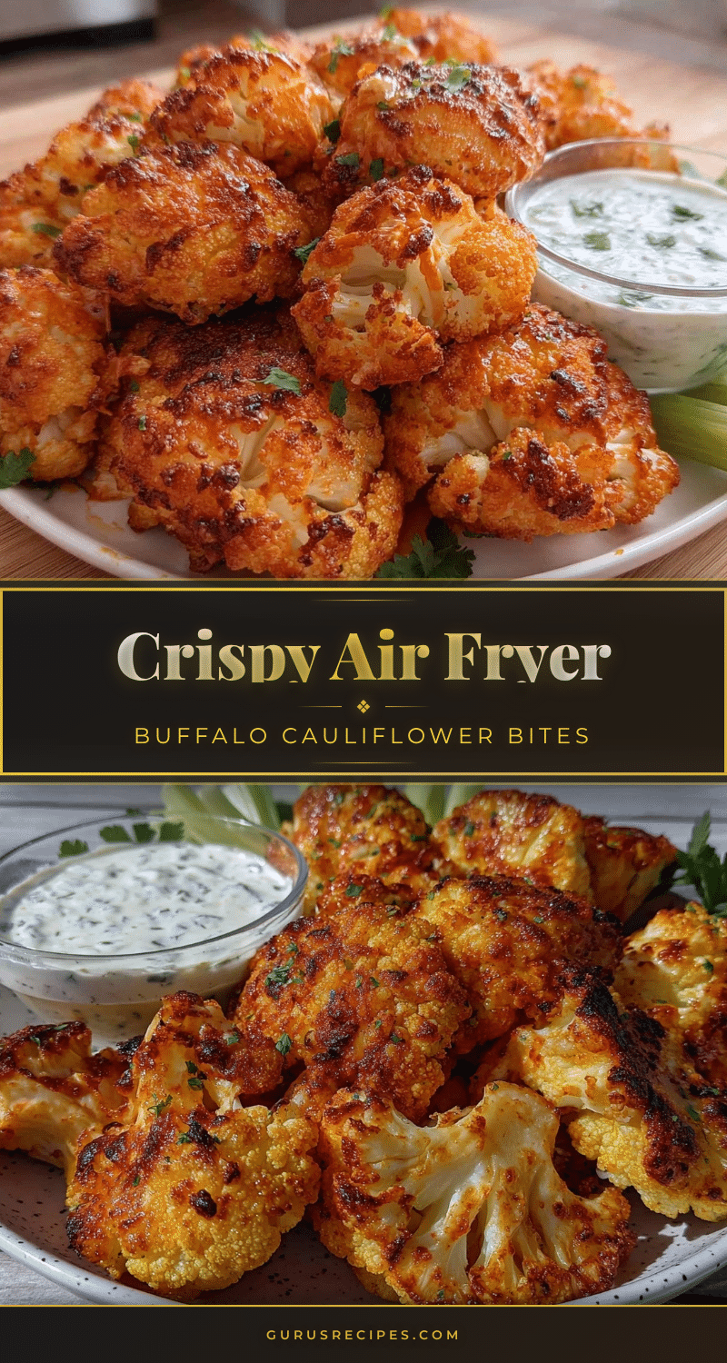 crispy air fryer buffalo cauliflower bites recipe