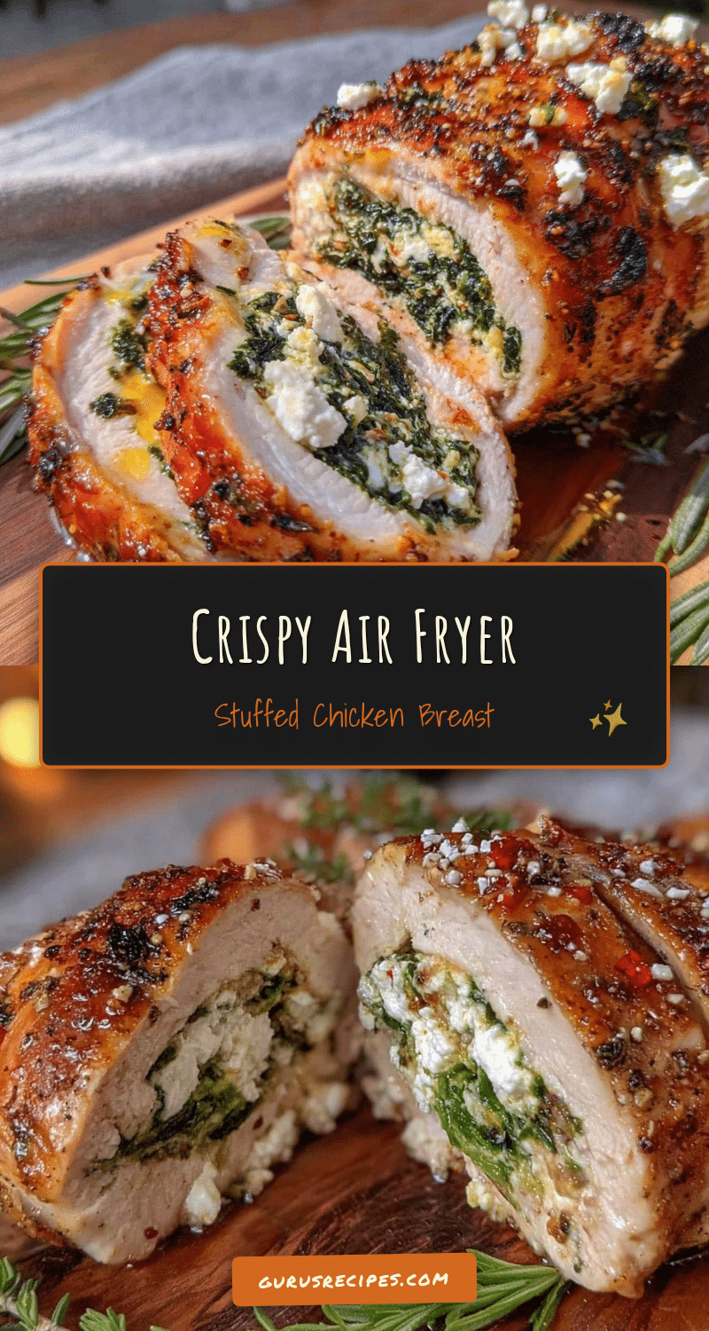 crispy air fryer stuffed chicken breast recipe