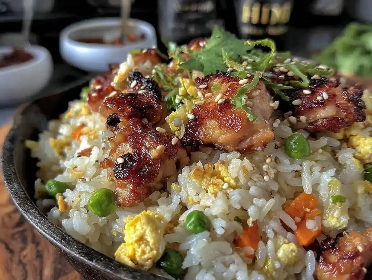 crispy blackstone griddle chicken fried rice preparation steps