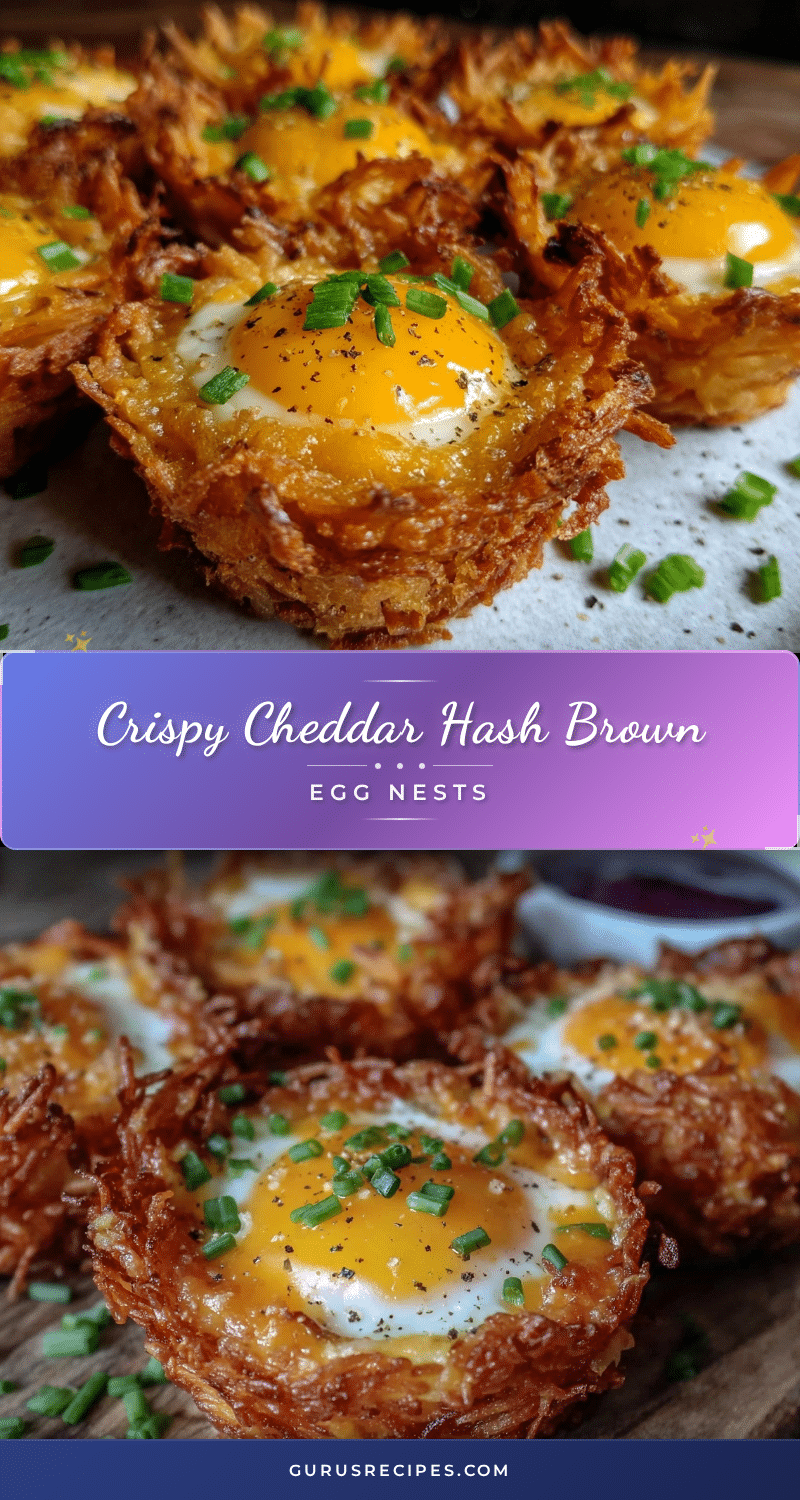 crispy cheddar hash brown egg nests recipe
