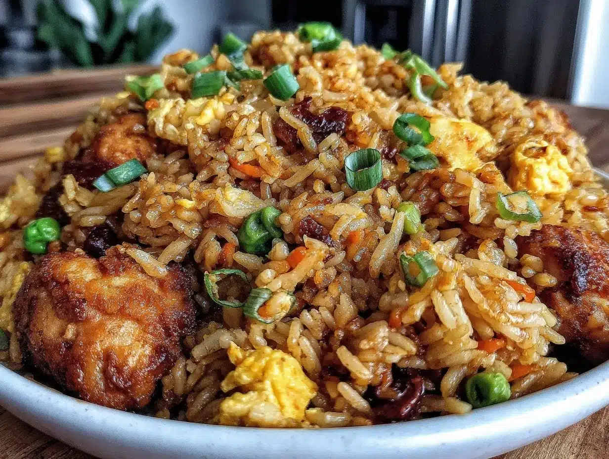 crispy chicken fried rice preparation steps