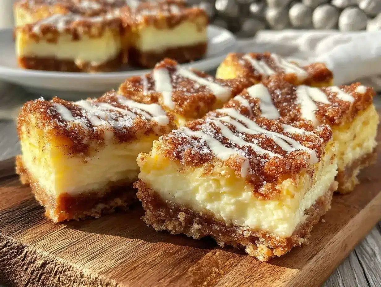 crispy churro cheesecake bars preparation steps