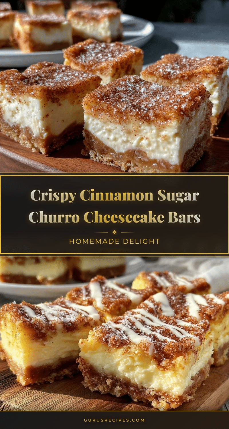 crispy churro cheesecake bars recipe