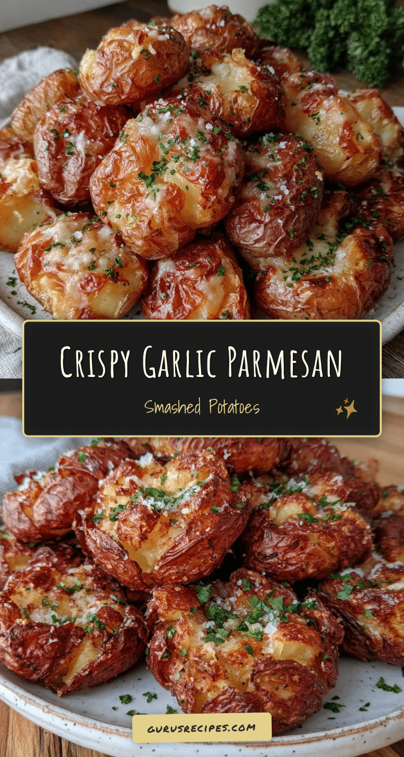 crispy garlic parmesan smashed baby potatoes recipe