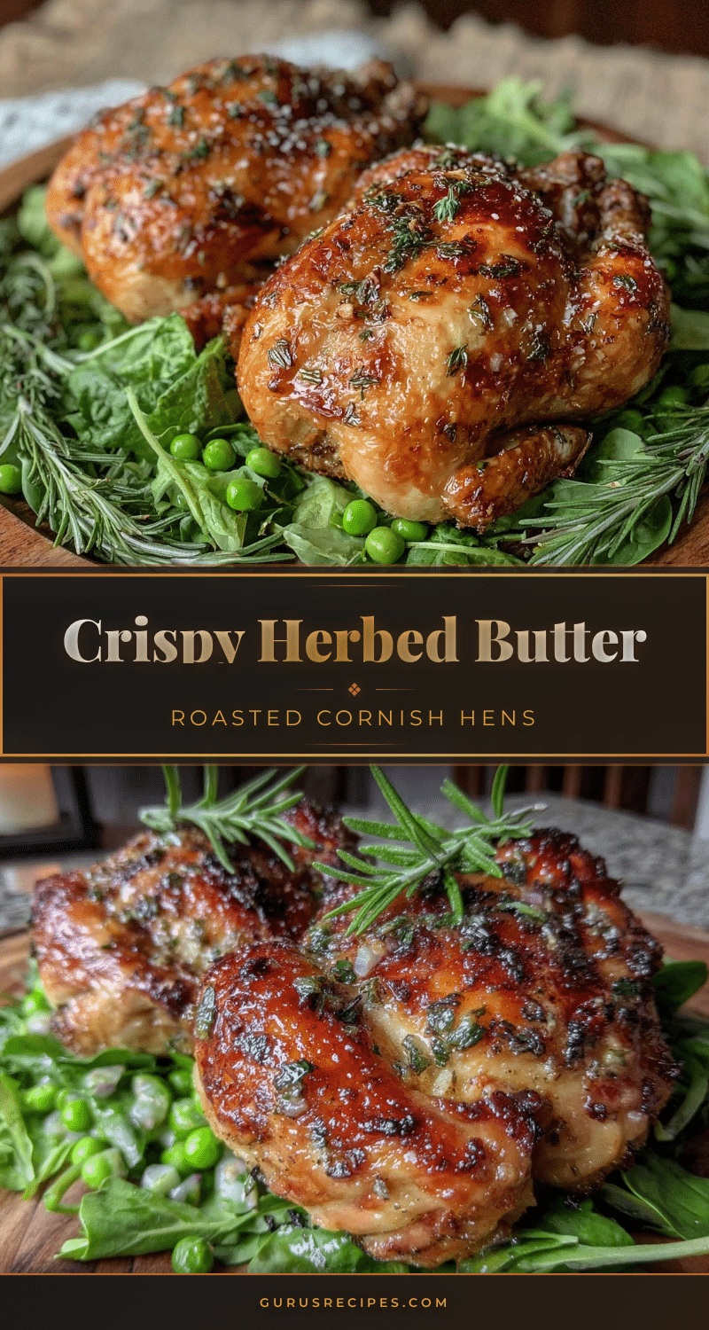 crispy herbed butter roasted cornish hens recipe