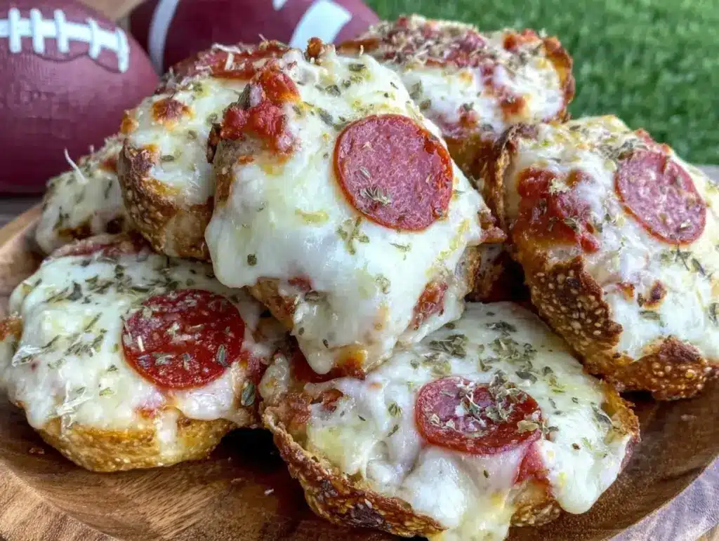 crispy mini pizza bagel bites - featured image