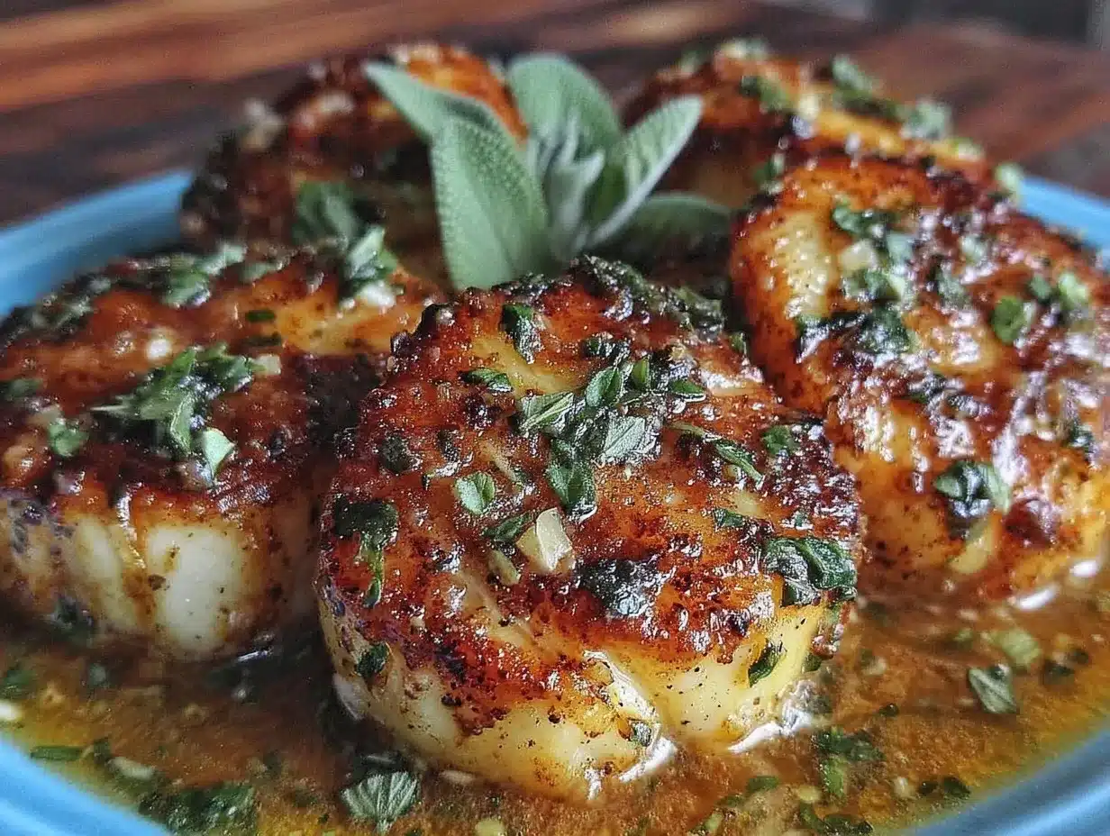 crispy pan-seared scallops preparation steps