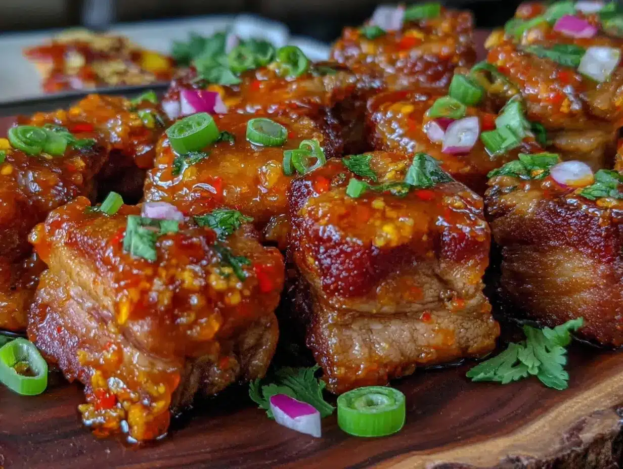 crispy smoked pork belly bites preparation steps