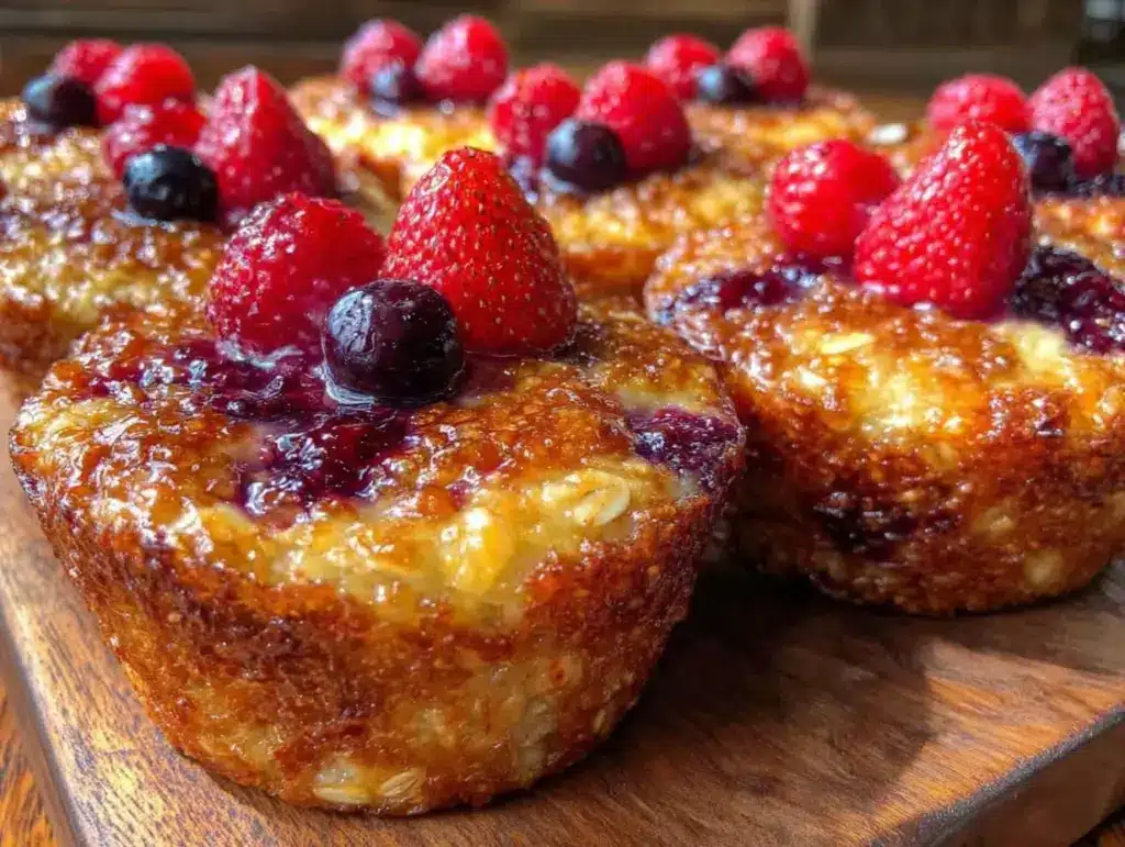 easy baked oatmeal cups - featured image