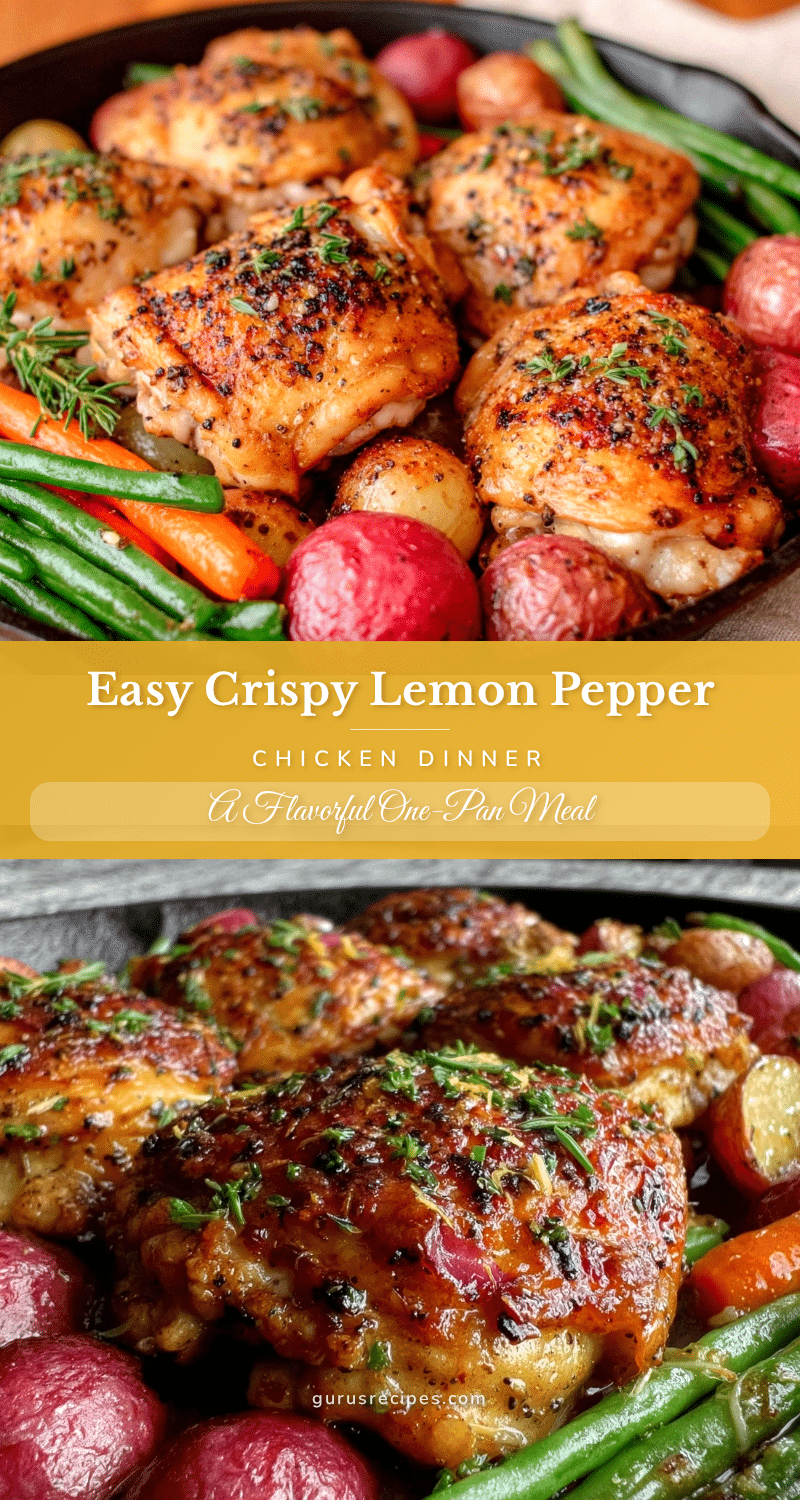 easy crispy one-pan lemon pepper chicken recipe