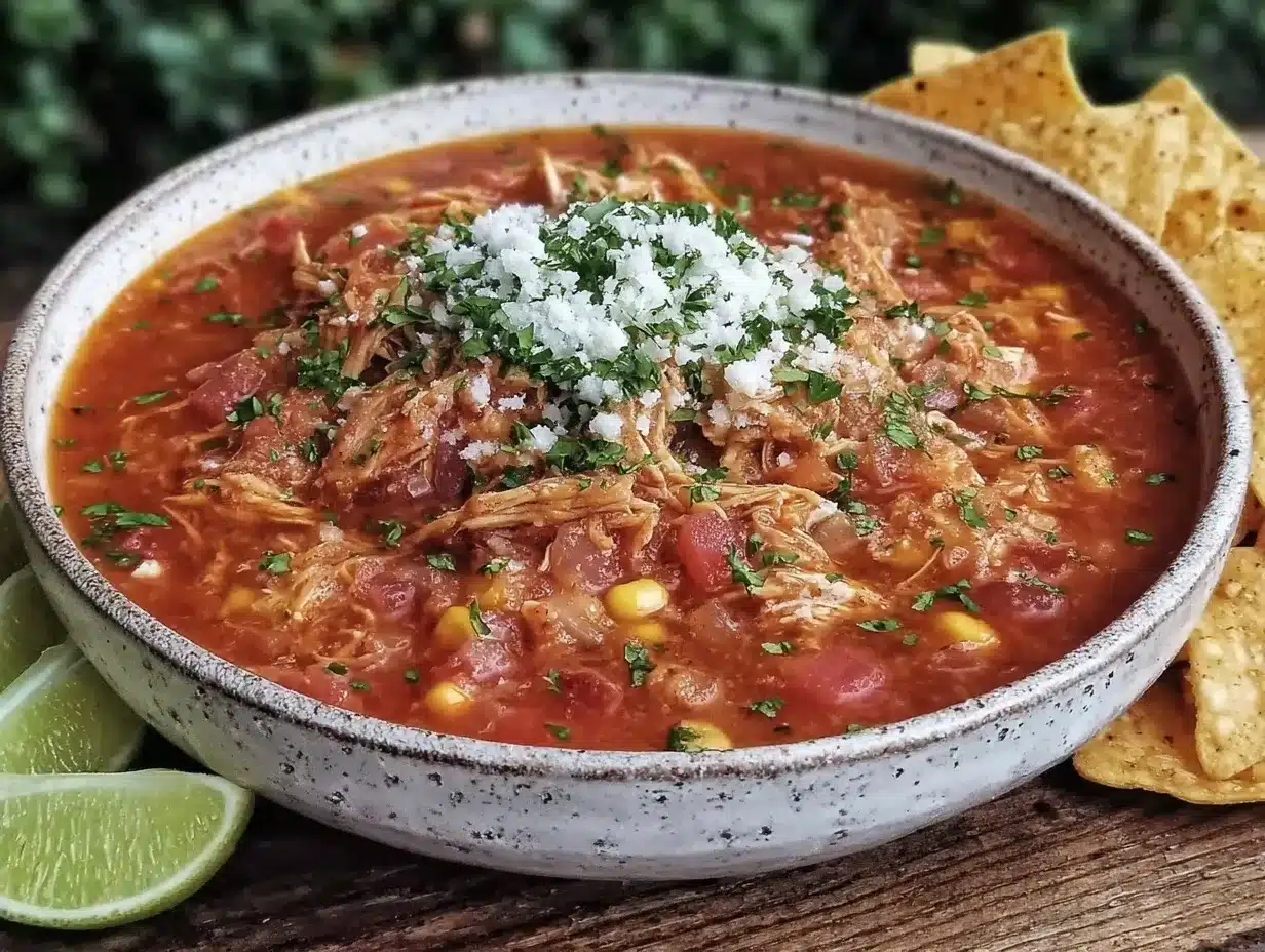easy crockpot chicken taco soup preparation steps