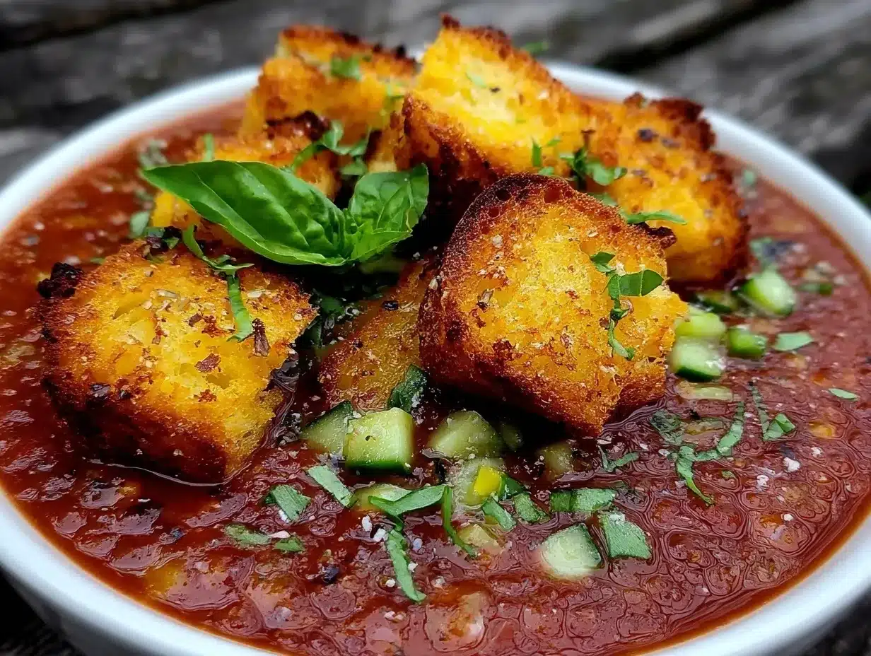 fresh chilled gazpacho preparation steps