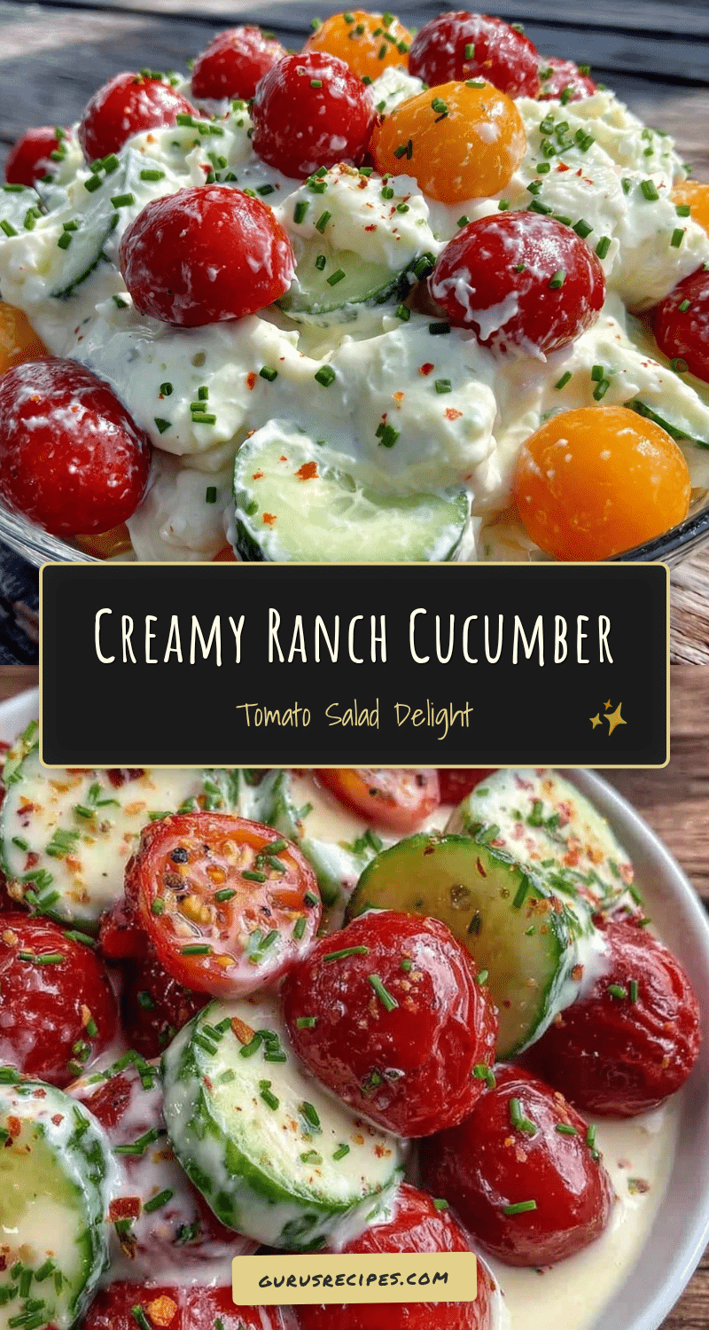 fresh creamy ranch cucumber tomato salad recipe