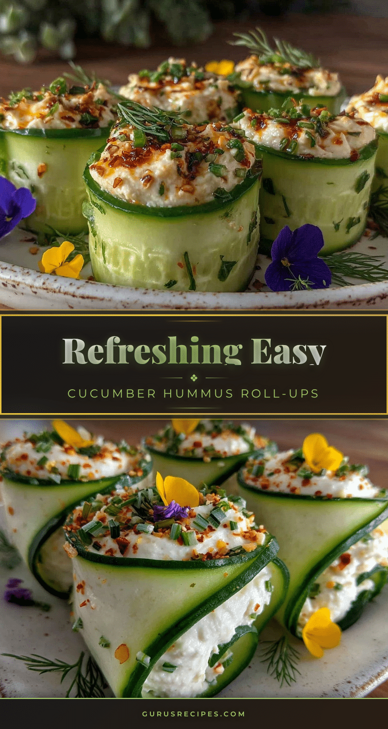 Fresh Cucumber Hummus Roll-Ups recipe