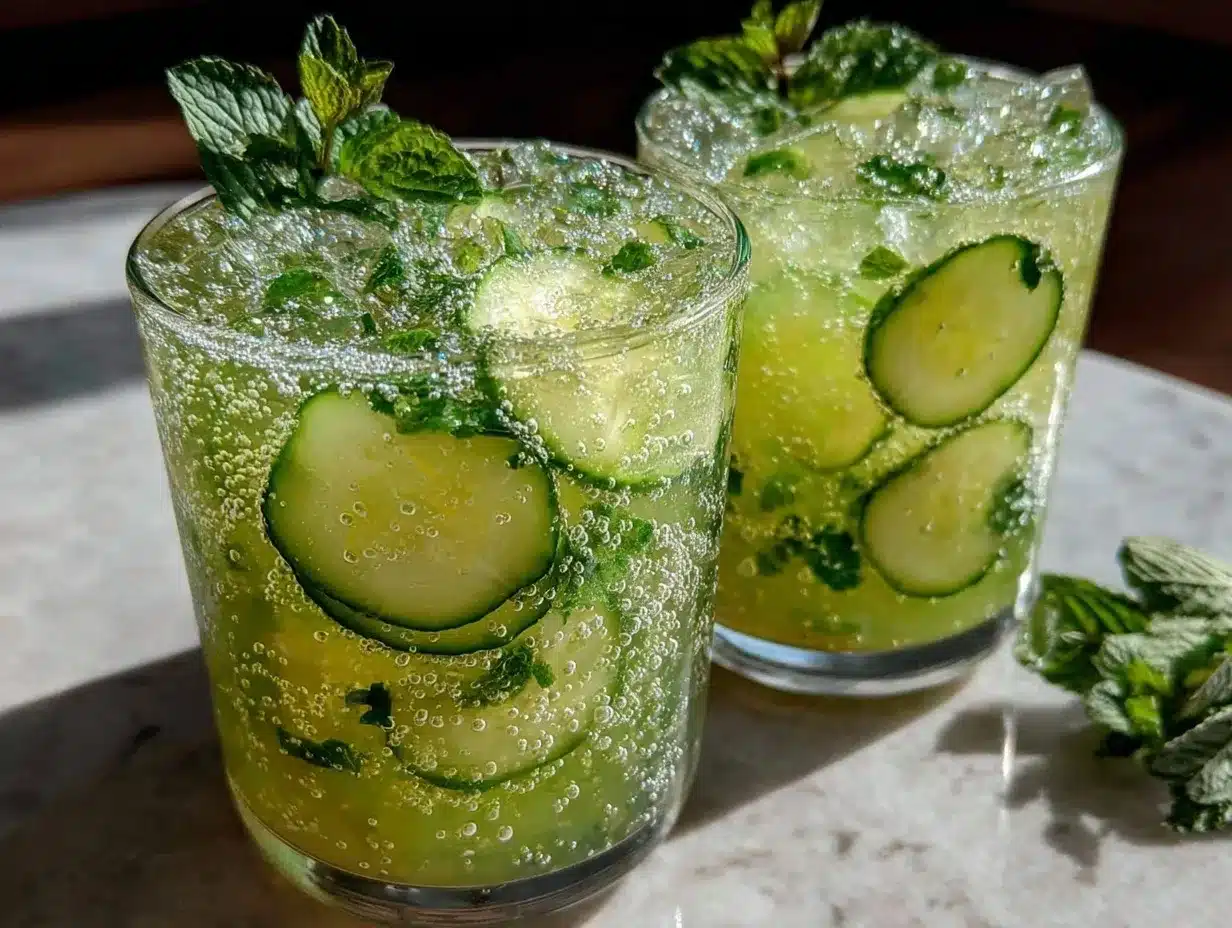 fresh cucumber mint agua fresca preparation steps
