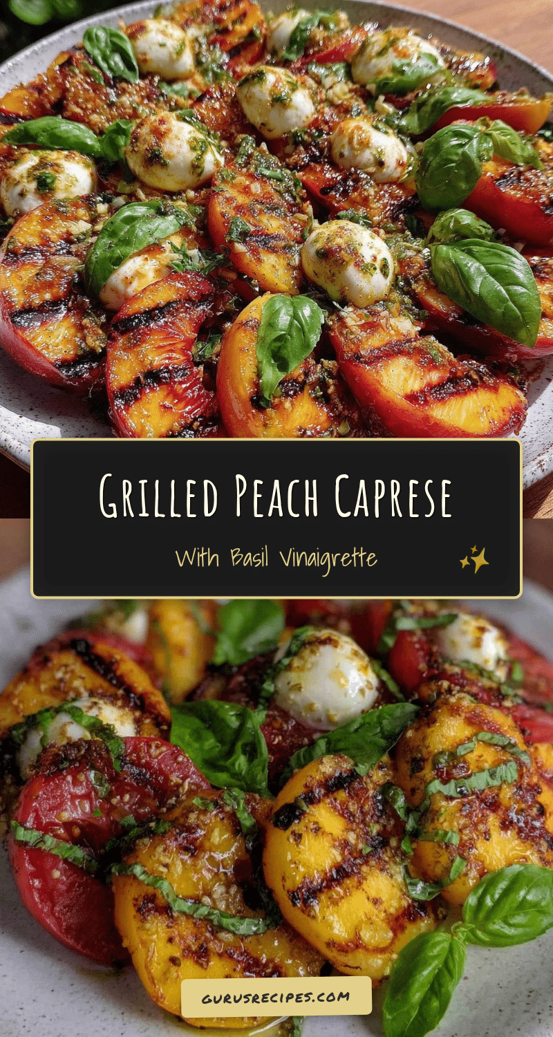 fresh grilled peach caprese salad recipe