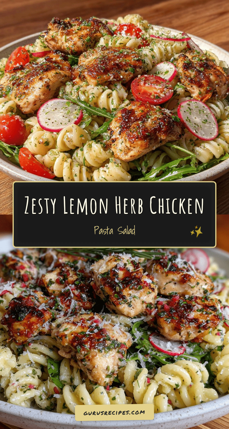 fresh lemon herb chicken pasta salad recipe
