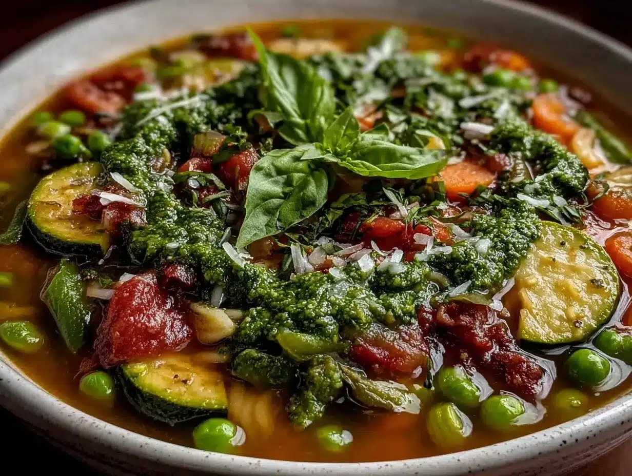 fresh light spring minestrone preparation steps