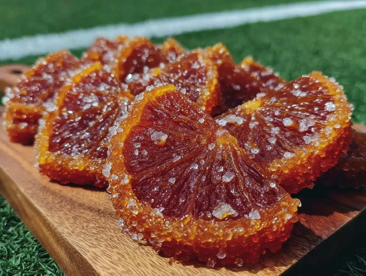 fresh orange slice gummy treats preparation steps