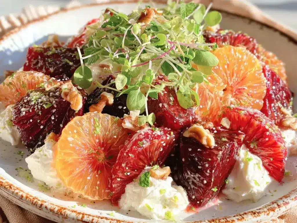 fresh roasted beet and blood orange salad - featured image