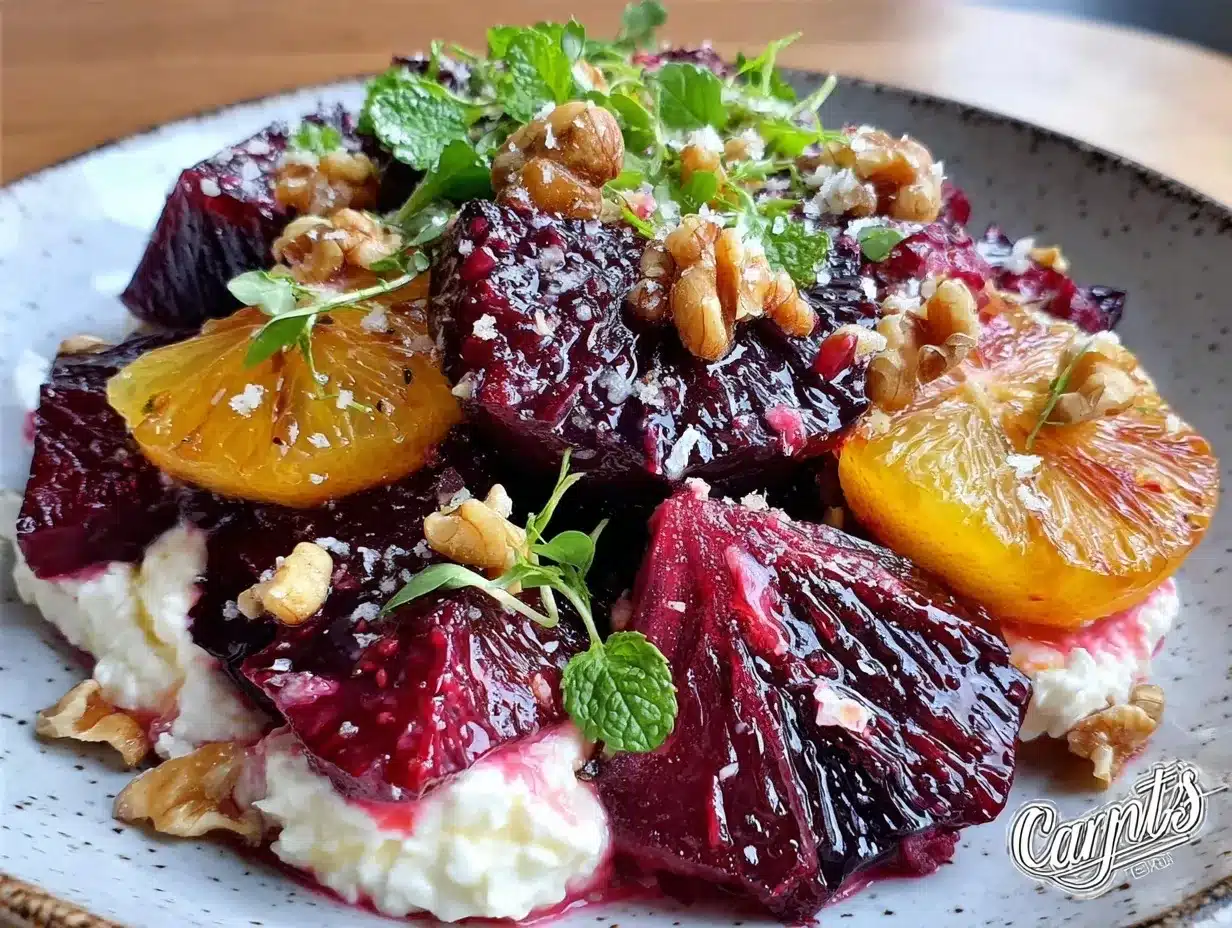 fresh roasted beet and blood orange salad preparation steps
