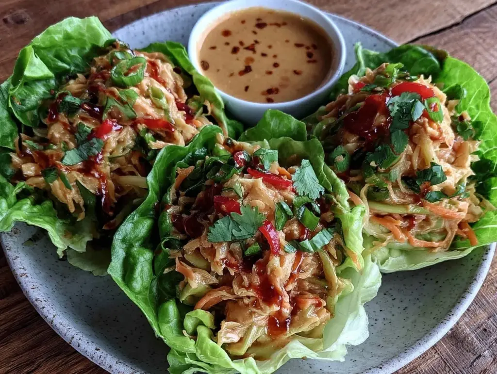 fresh spring roll lettuce cups - featured image