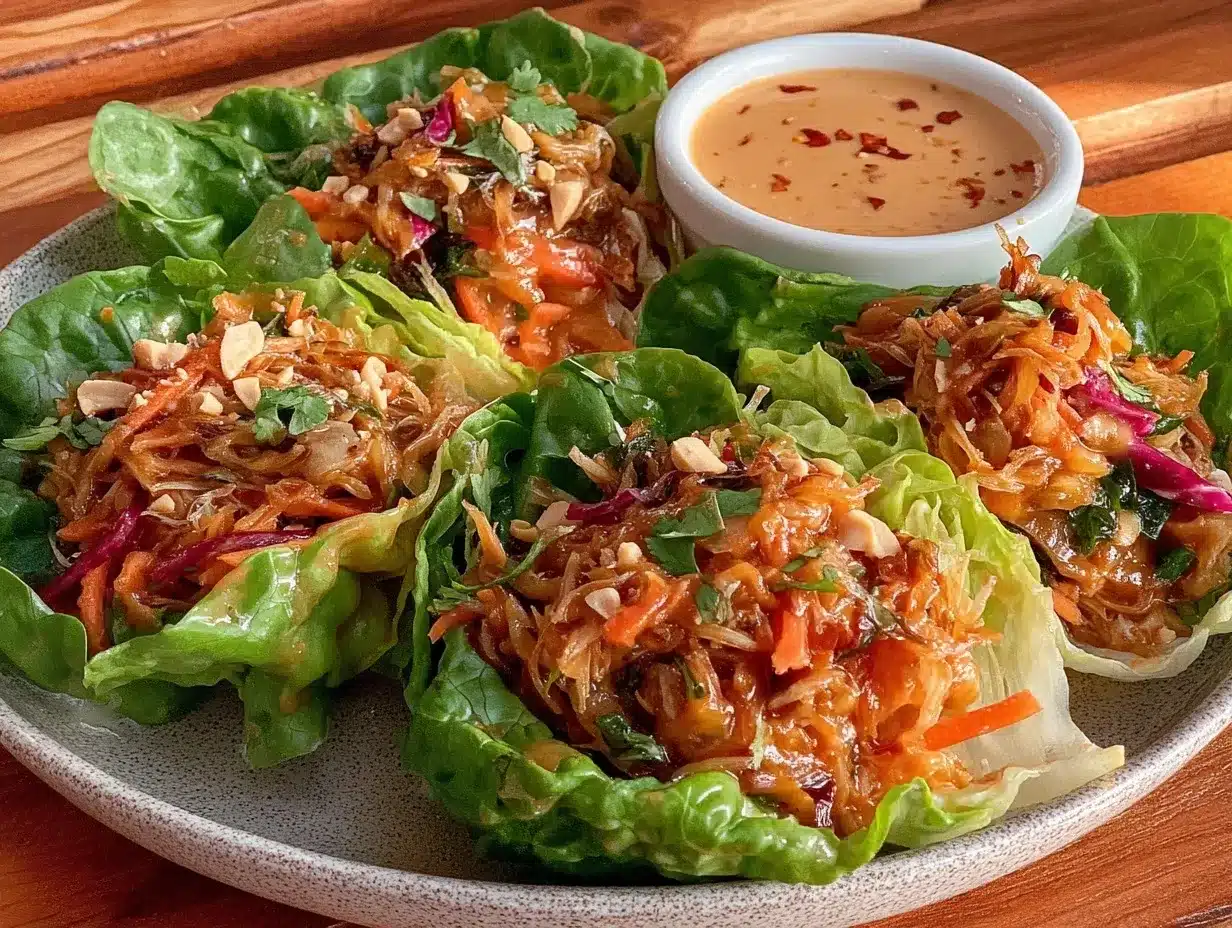 fresh spring roll lettuce cups preparation steps