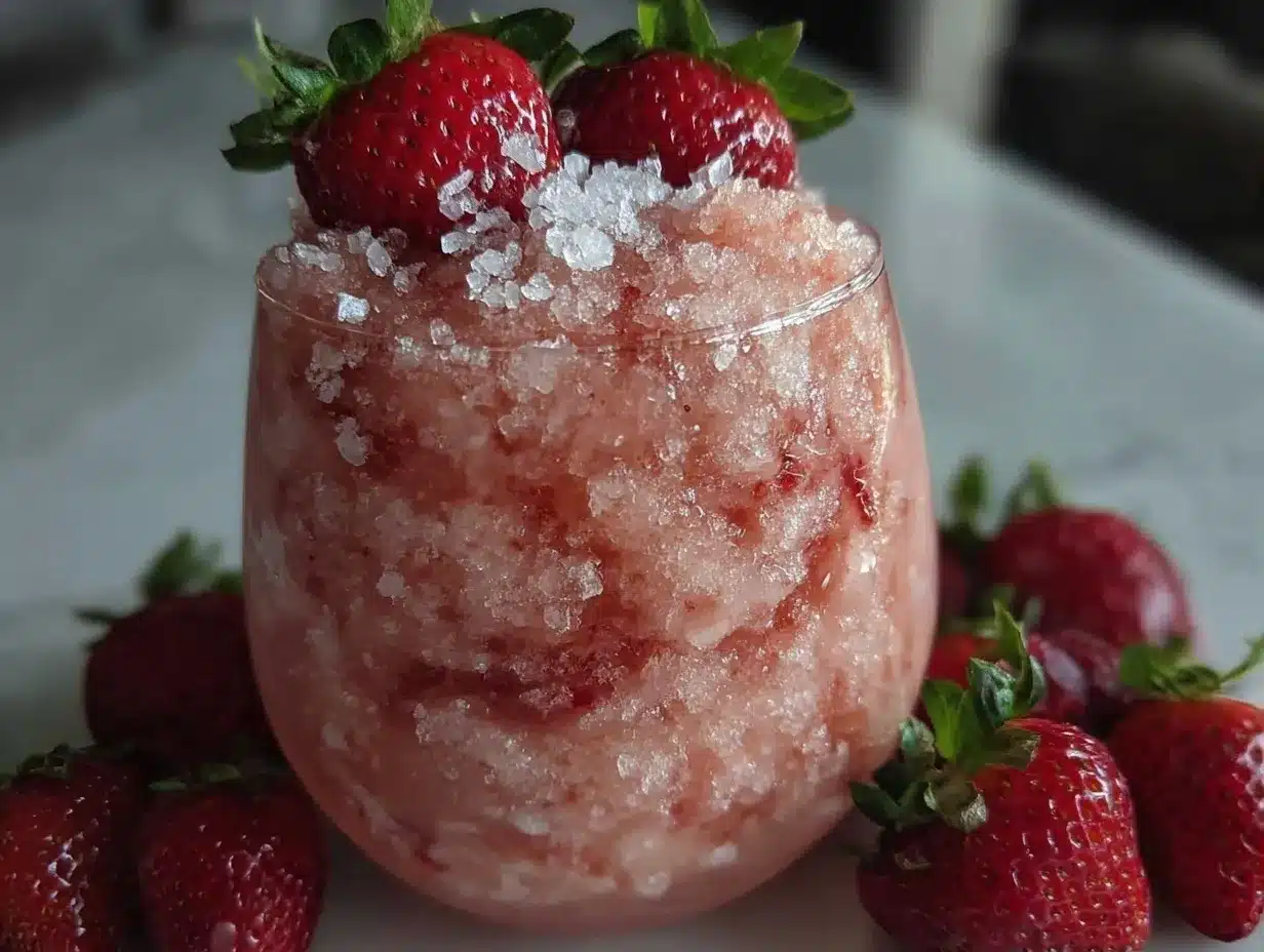 frozen frosé slushie preparation steps