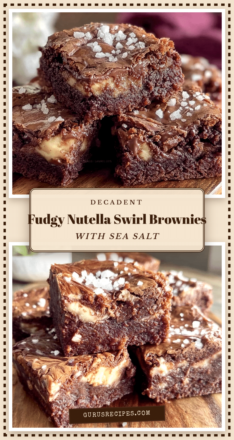 fudgy nutella swirl brownies recipe