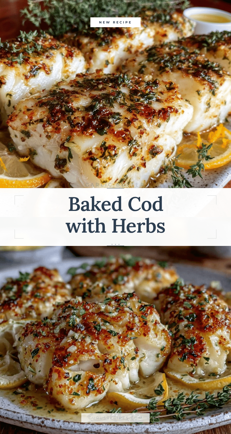 garlic butter baked cod recipe