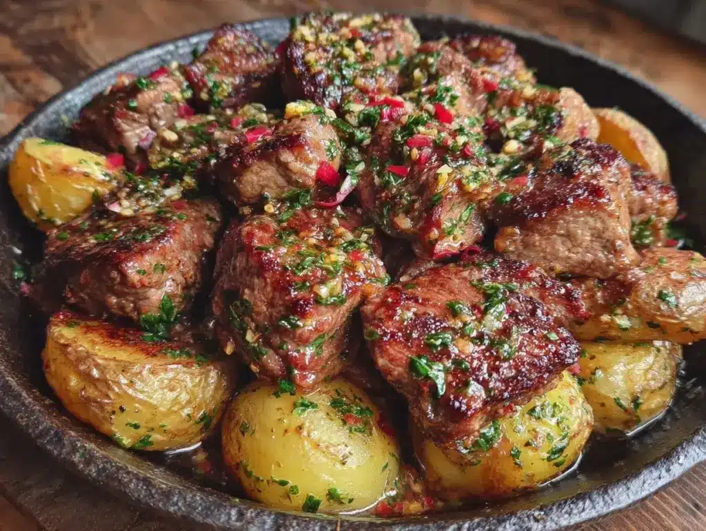garlic butter steak bites - featured image