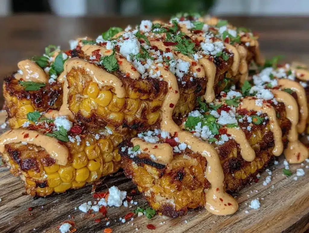grilled elote-style corn ribs - featured image