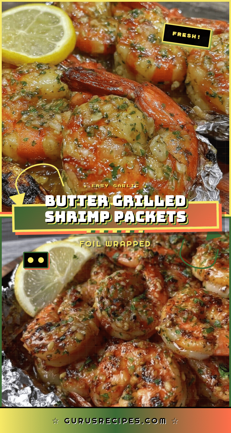grilled garlic butter shrimp foil packets recipe
