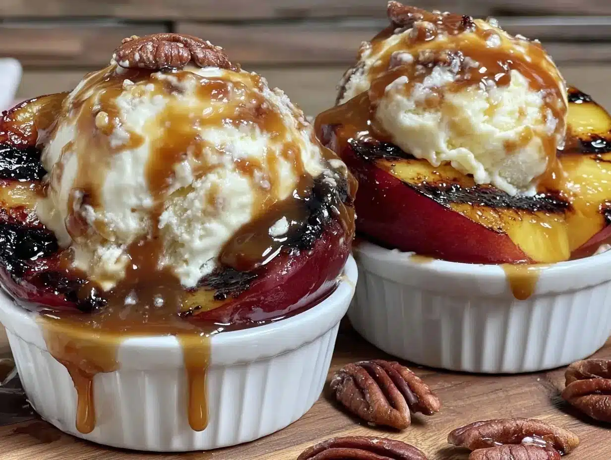 grilled peach sundaes preparation steps