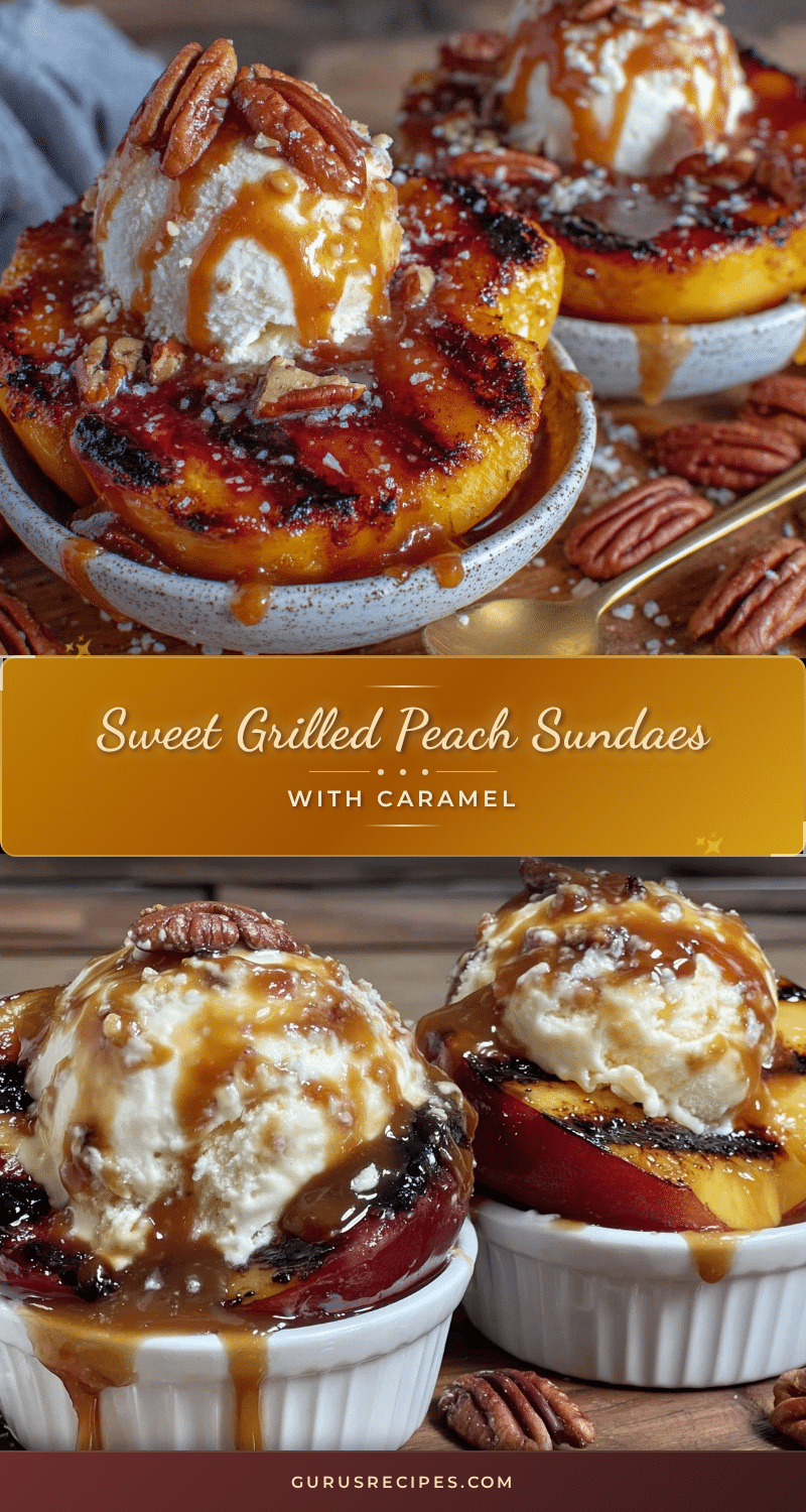 grilled peach sundaes recipe