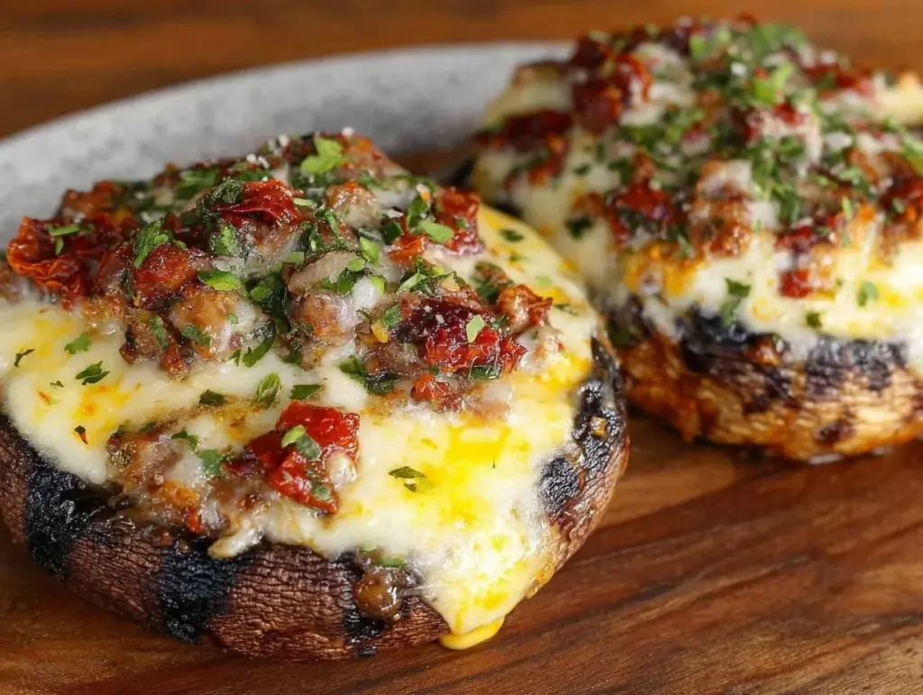 grilled stuffed portobello mushrooms - featured image